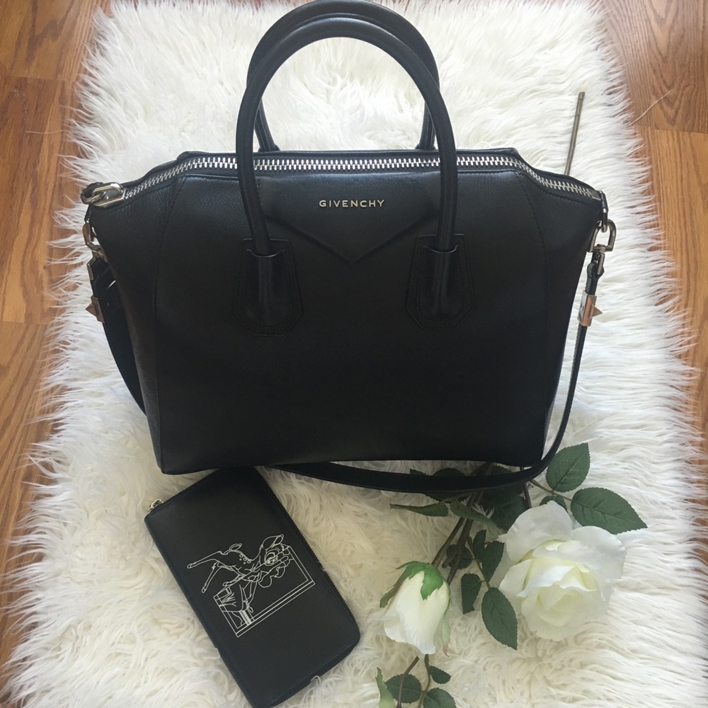 Givenchy Antigona Medium Black bag & Bambi wallet